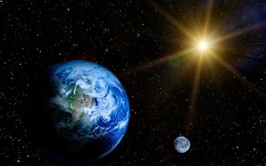 9. earth is very briht when sun rays